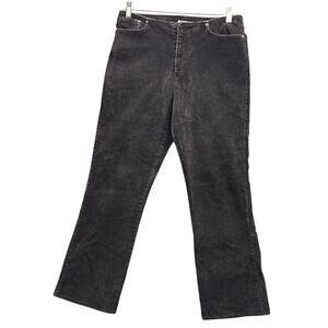 Duck Head Vintage 90s Low Rise Boot Cut Black Corduroy Pants Women 10